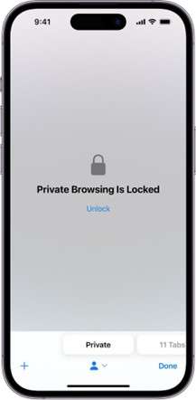 unlock private browsing option