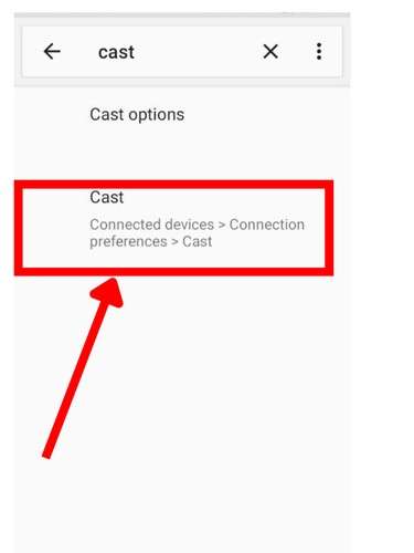 Cast Option on Android