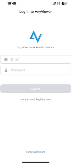 Register your account on AnyViewer app.