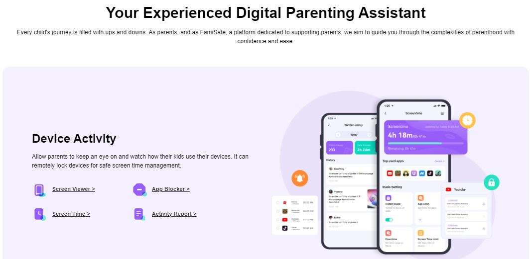 FamiSafe is one of the best digital parenting assistants.