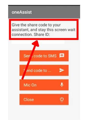 Share page on Screen Share app