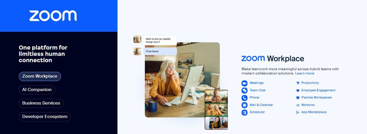 Zoom workplace has a 360-degree meeting solution.