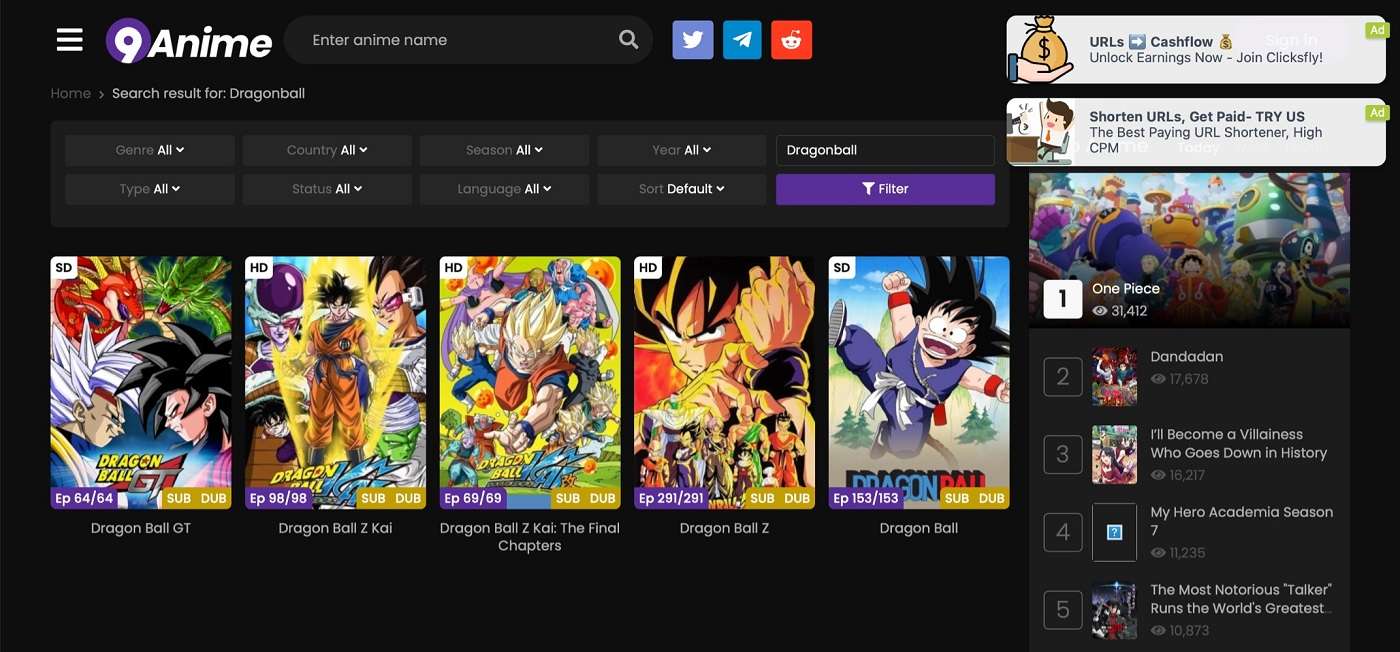 9anime results dragonball