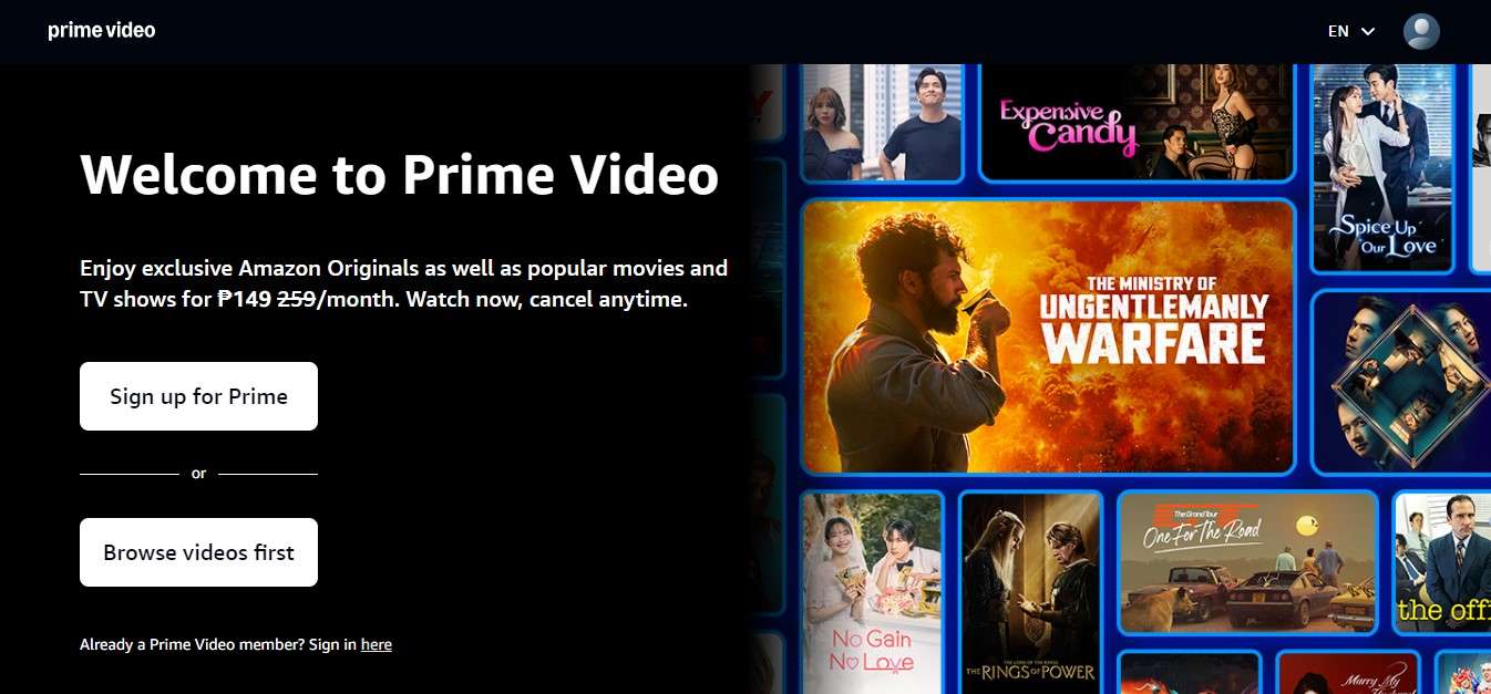 prime video streaming and rental service