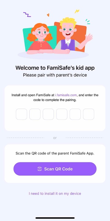 famisafe connect in kid app