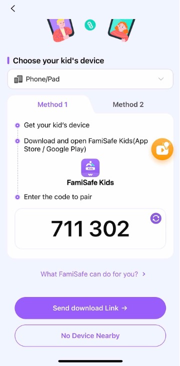 famisafe connect methods