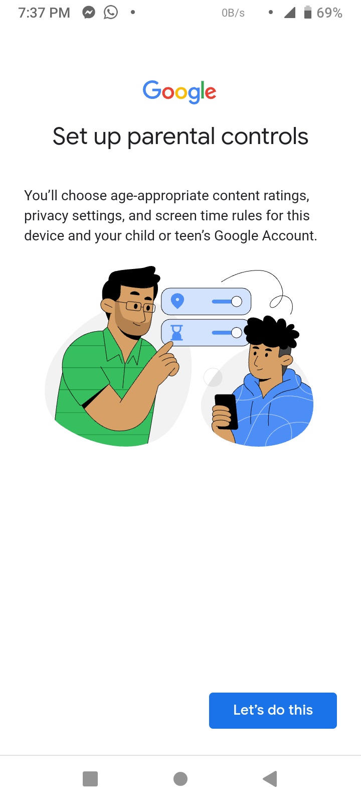 Set up Google parental control step by step.