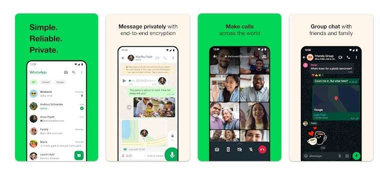 whatsapp for android interface