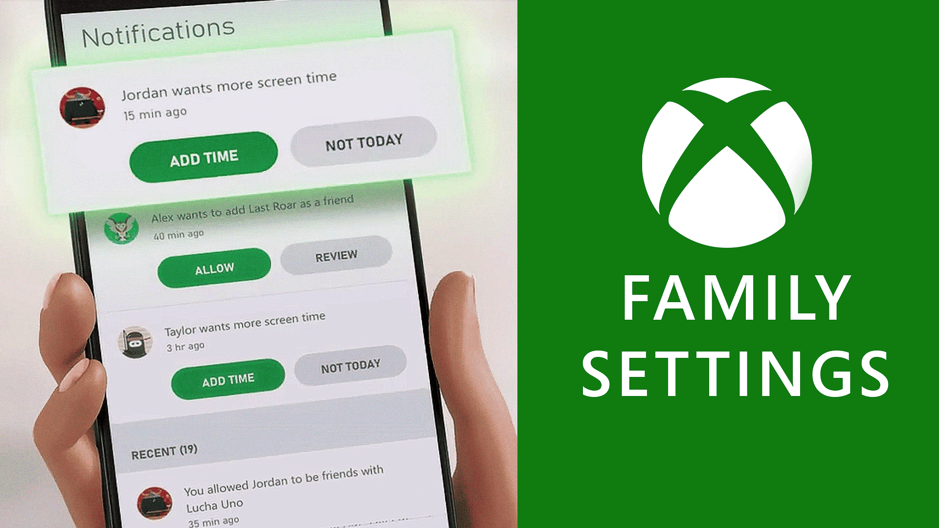 family settings xbox 360 app