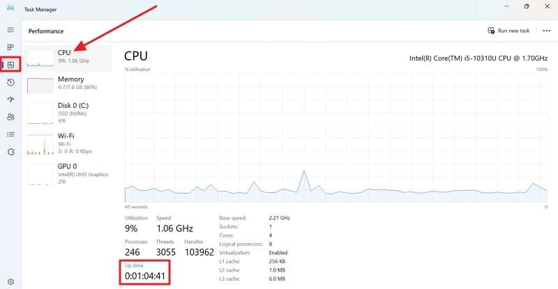 tap performance and cpu 