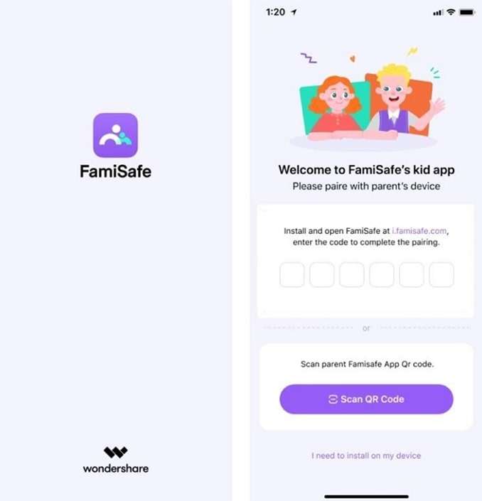 add code in child famisafe