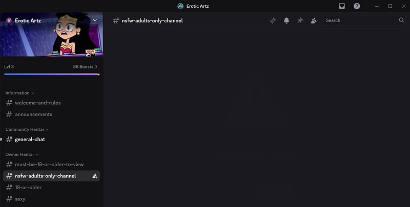 erotic artz nsfw discord server