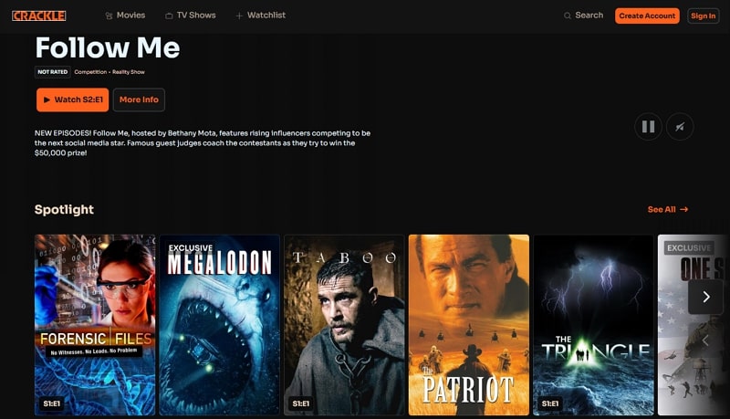 crackle site like fmovie