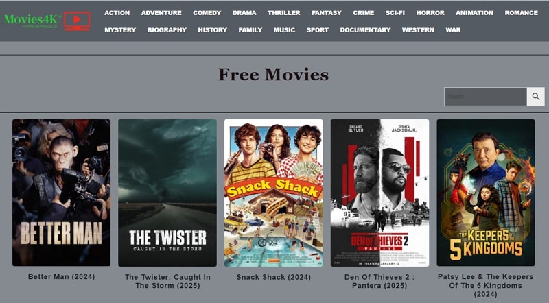 movies4k website like gomovies