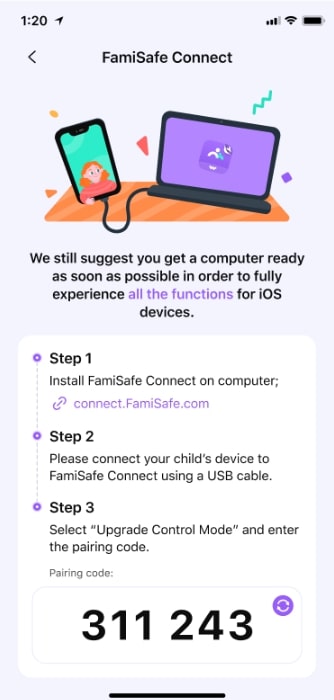 set up iphone with kids phone 