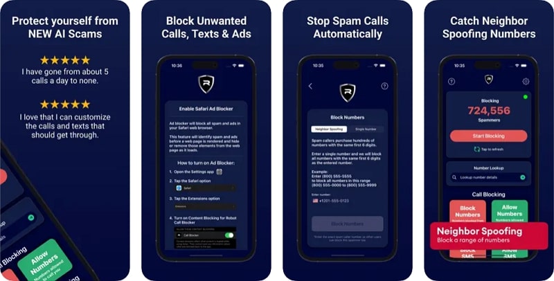 robo spam text app 
