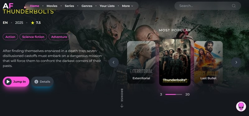 alienflix website like putlocker