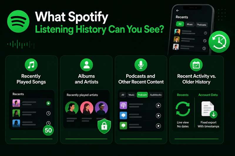 history details on Spotify