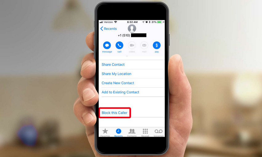 how to block iphone calls