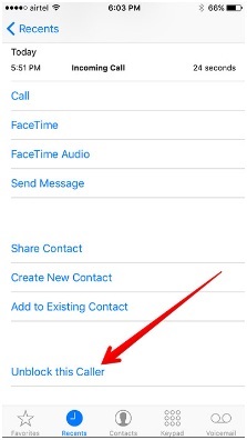 how to unblock a number on iPhone