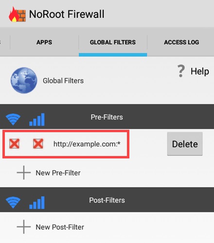 bloquear sitios web en un teléfono android