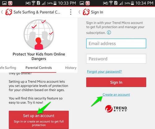 Trend Micro - Webseiten auf Android blockieren