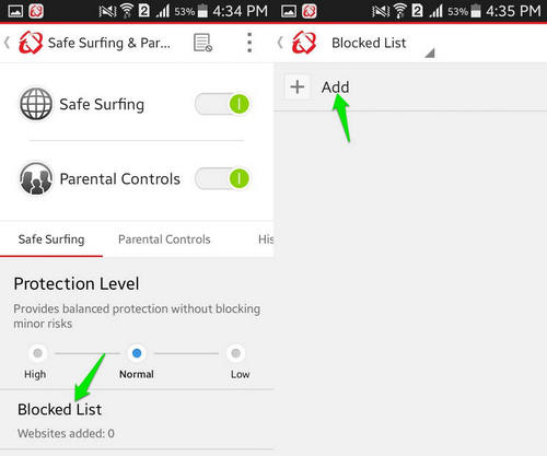 Trend Micro para bloquear sitios web en android