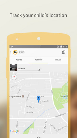 app di localizzazione bambini: controllo genitori Norton Family