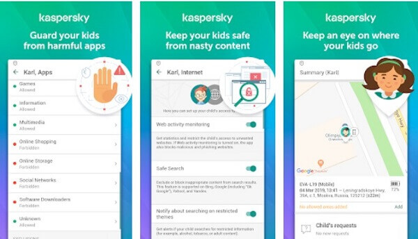 Android parental control app - Kaspersky Safe Kids