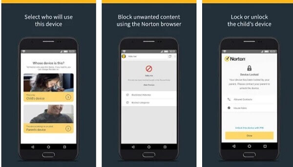 Android parental control app - Norton Family Parental Control