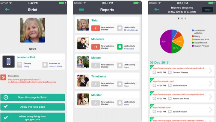 applications de contrôle parental gratuites - Mobicip