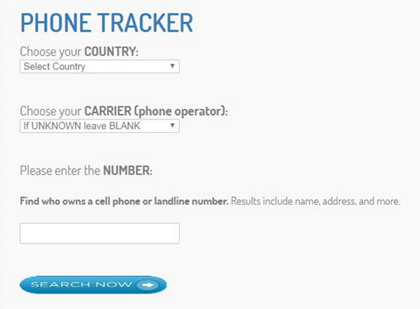 localizzatore di numeri di telefono gratuito - Online GPS Phone Tracker