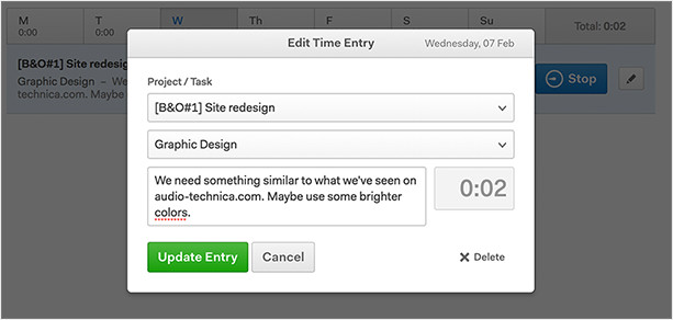 free time tracking - Harvest