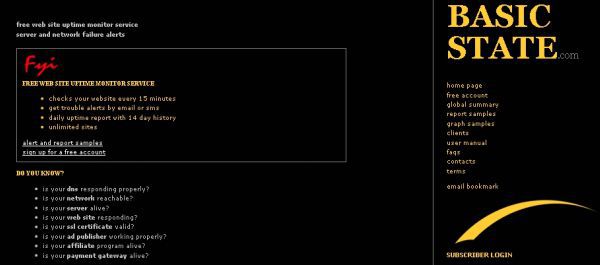 monitoramento grátis de websites - BasicState
