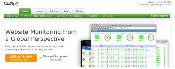 free website monitoring - Site 24x7