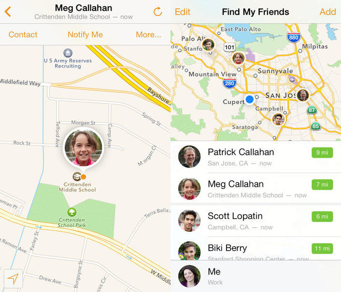 aplicación de rastreo de ubicación - Find my Friends