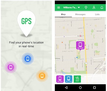 applicazione di localizzazione per Android - GPS Phone Tracker