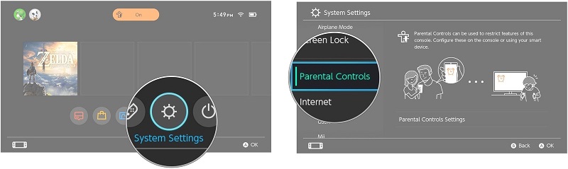 controles parentales de nintendo switch