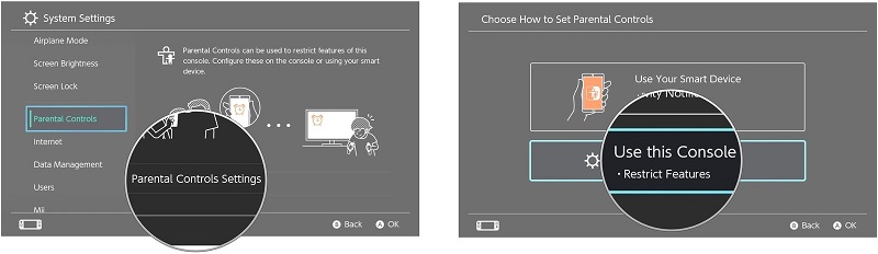 set up nintendo switch parental controls