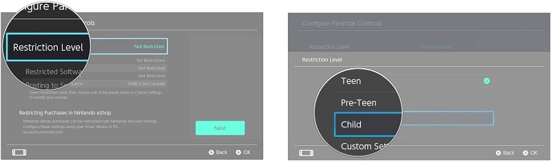 cómo configurar los controles parentales de nintendo switch