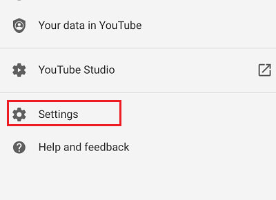Select setting to open youtube safety mode for iphone