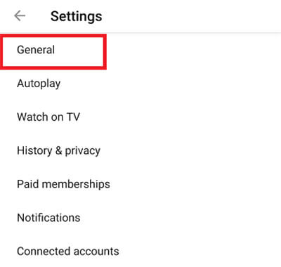 Click general to control youtube from android phone