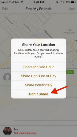 iphone share location