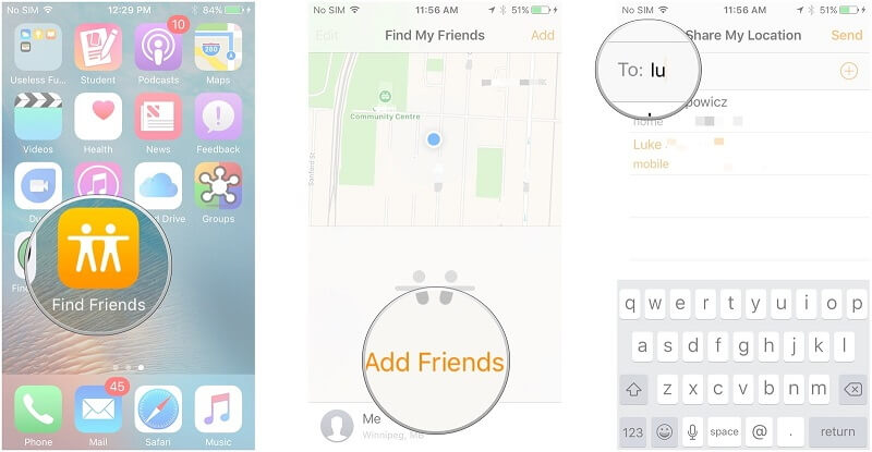 track a lost iphone using Find my Friends by Apple
