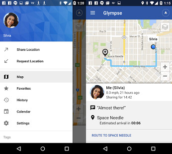 location tracker app - Glympse