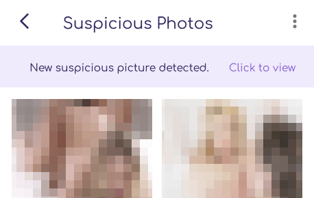 view suspicious photos on cell phone