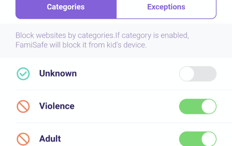 FamiSafe Parental Control App - web filter