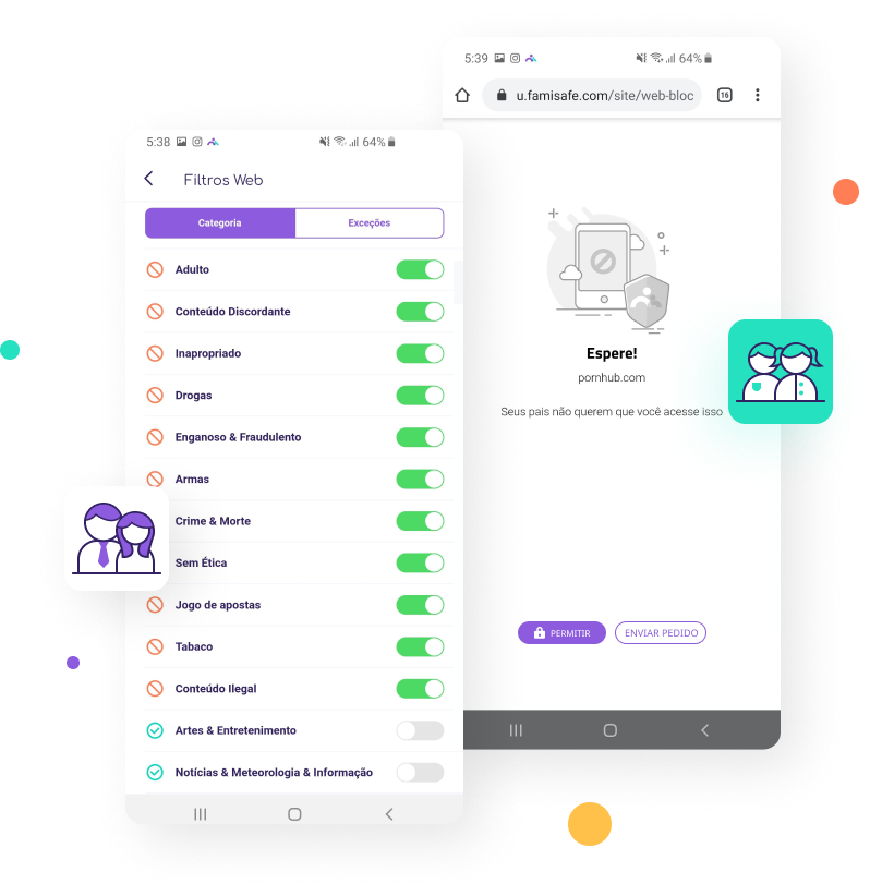  Filtre e bloqueie sites no Android e iOS com o FamiSafe