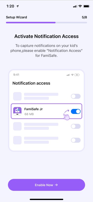 Activer l'accès aux notifications