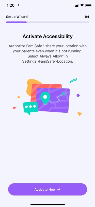 setup parental control to locate phone